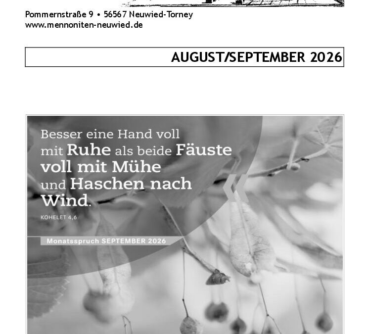 Gemeindebrief online 2026 August-September